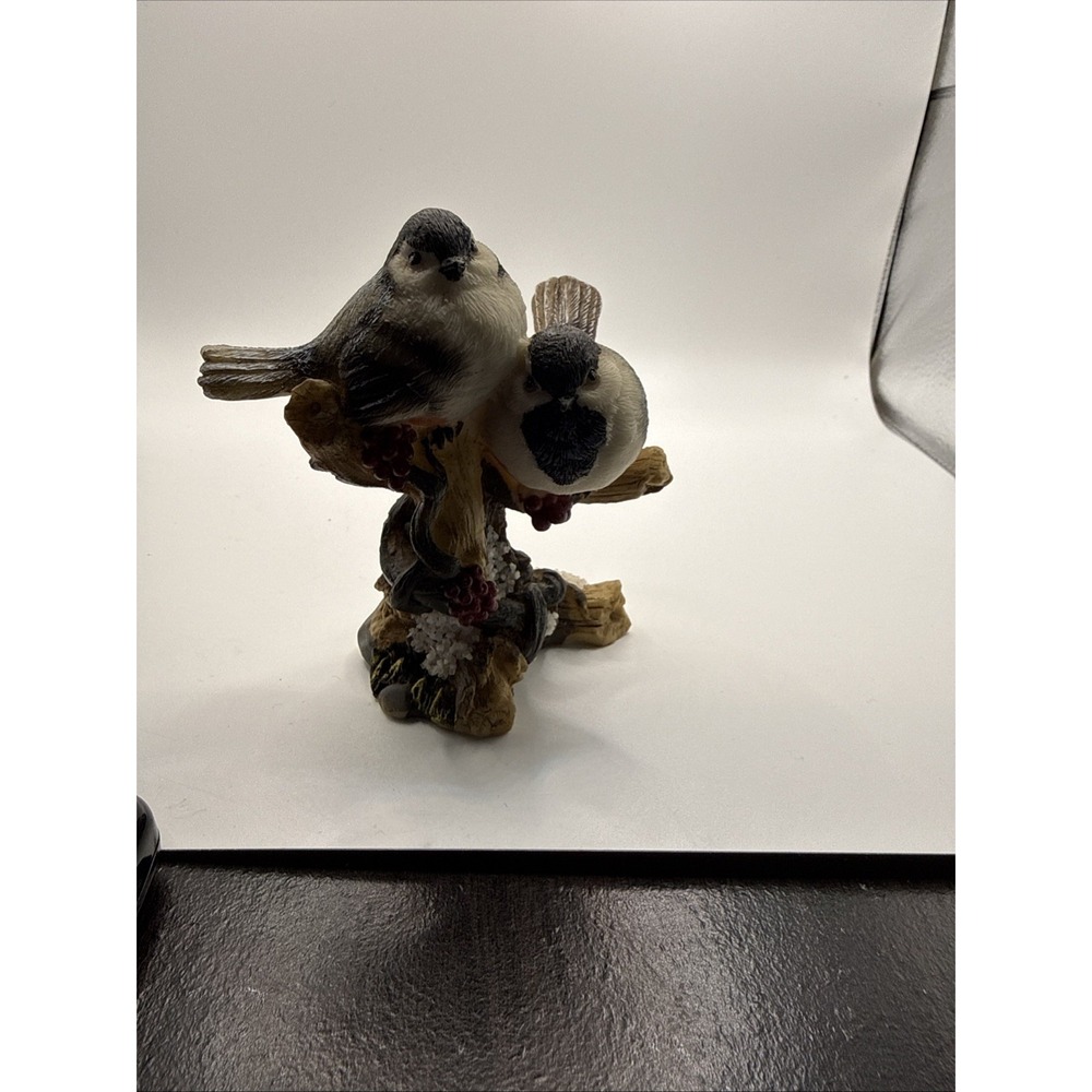 Two birds on a branch Resin Figurine 4 1/2 in